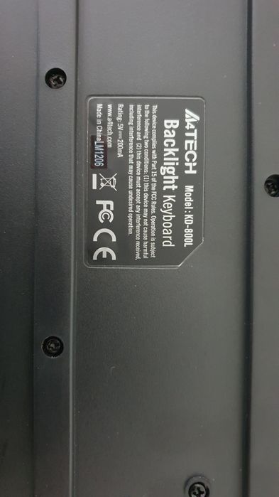 Teclado A4Tech KD-800L Retroiluminado64284593877891122