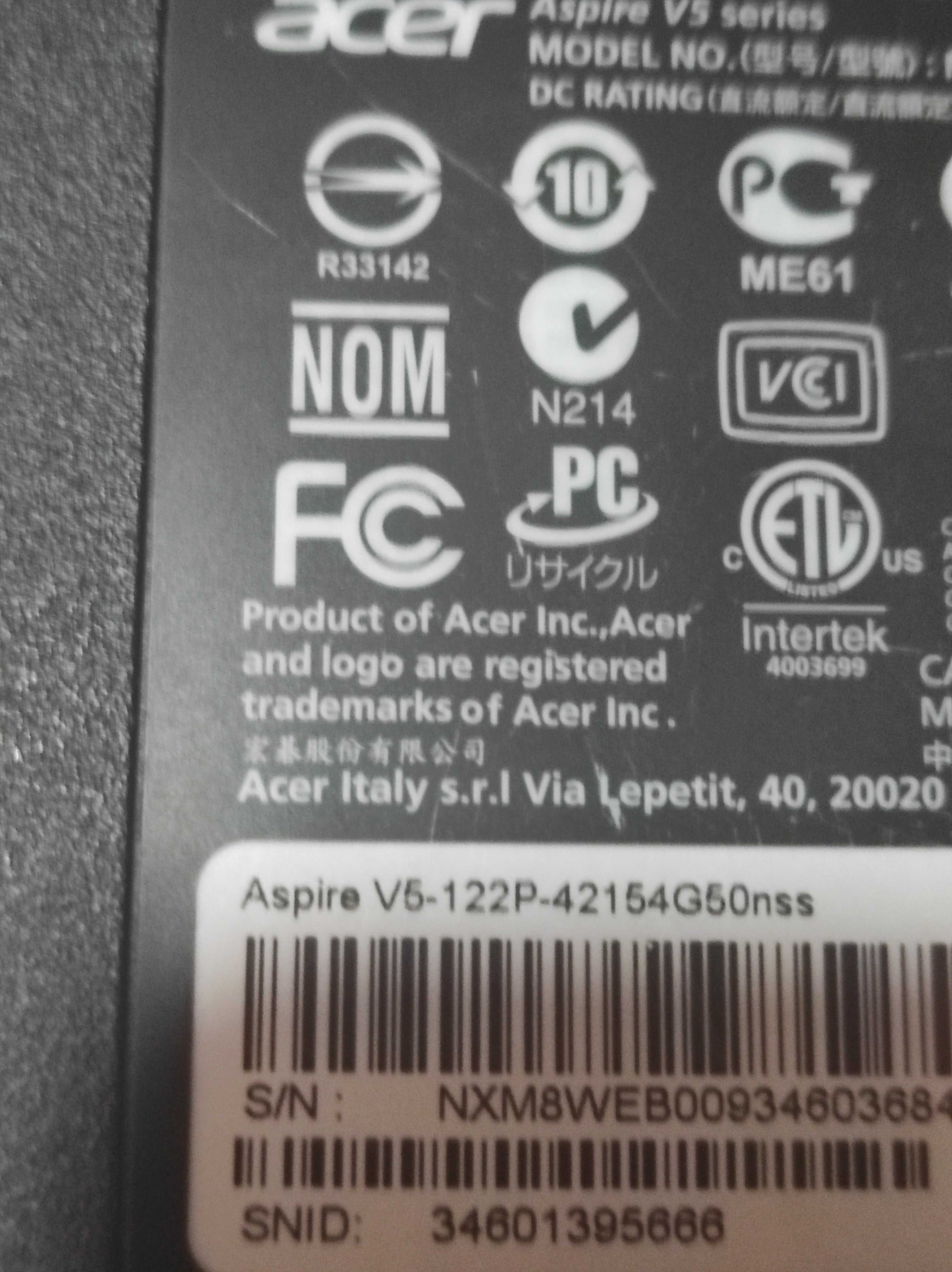 ACER SW5 e Acer V5-112 para peças