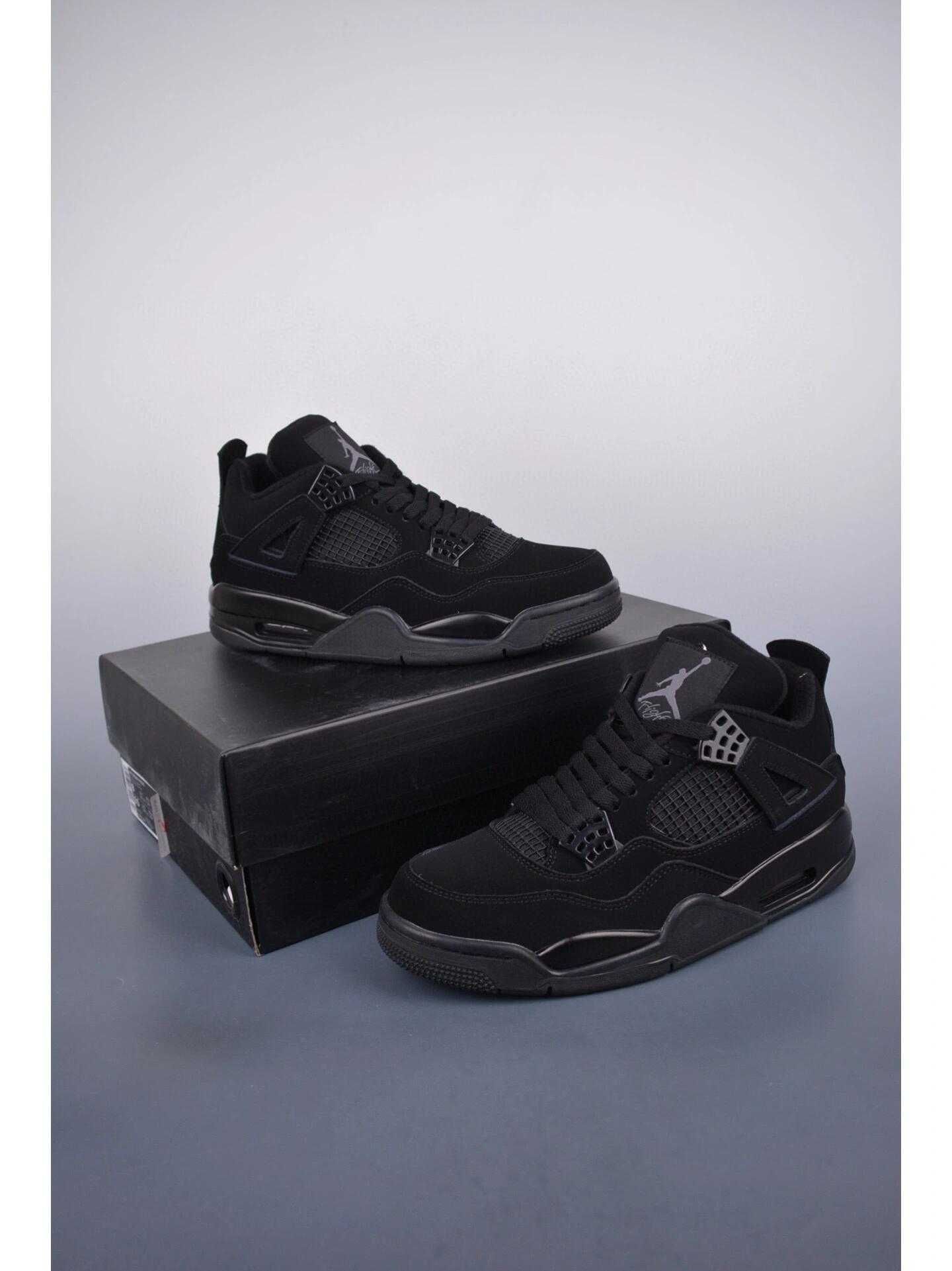 Jordan4RetroBlack Cat Czarne buty  unisex:R.39-45