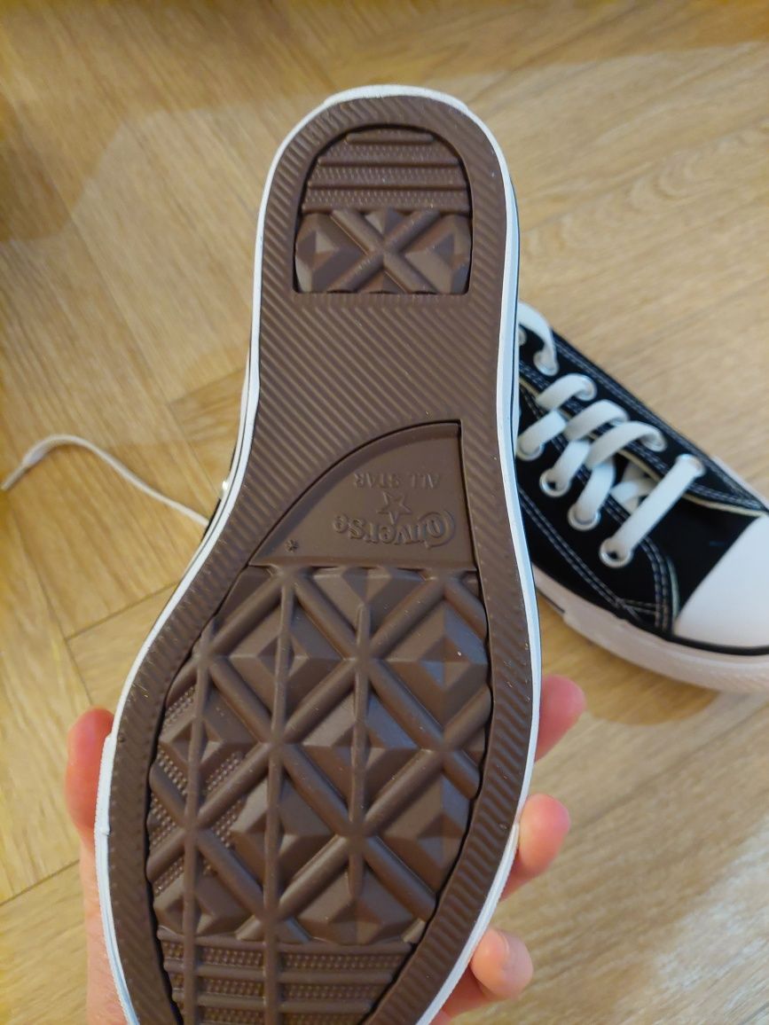 Nowe trampki czarne converse 37