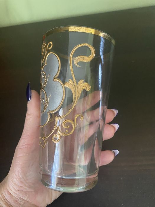 Puchar - Szklanka Przedwojenna Złocona Bogato