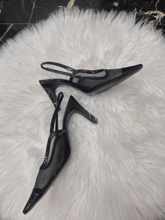 Szpilki eleganckie buty na obcasie h&m 38 czarne