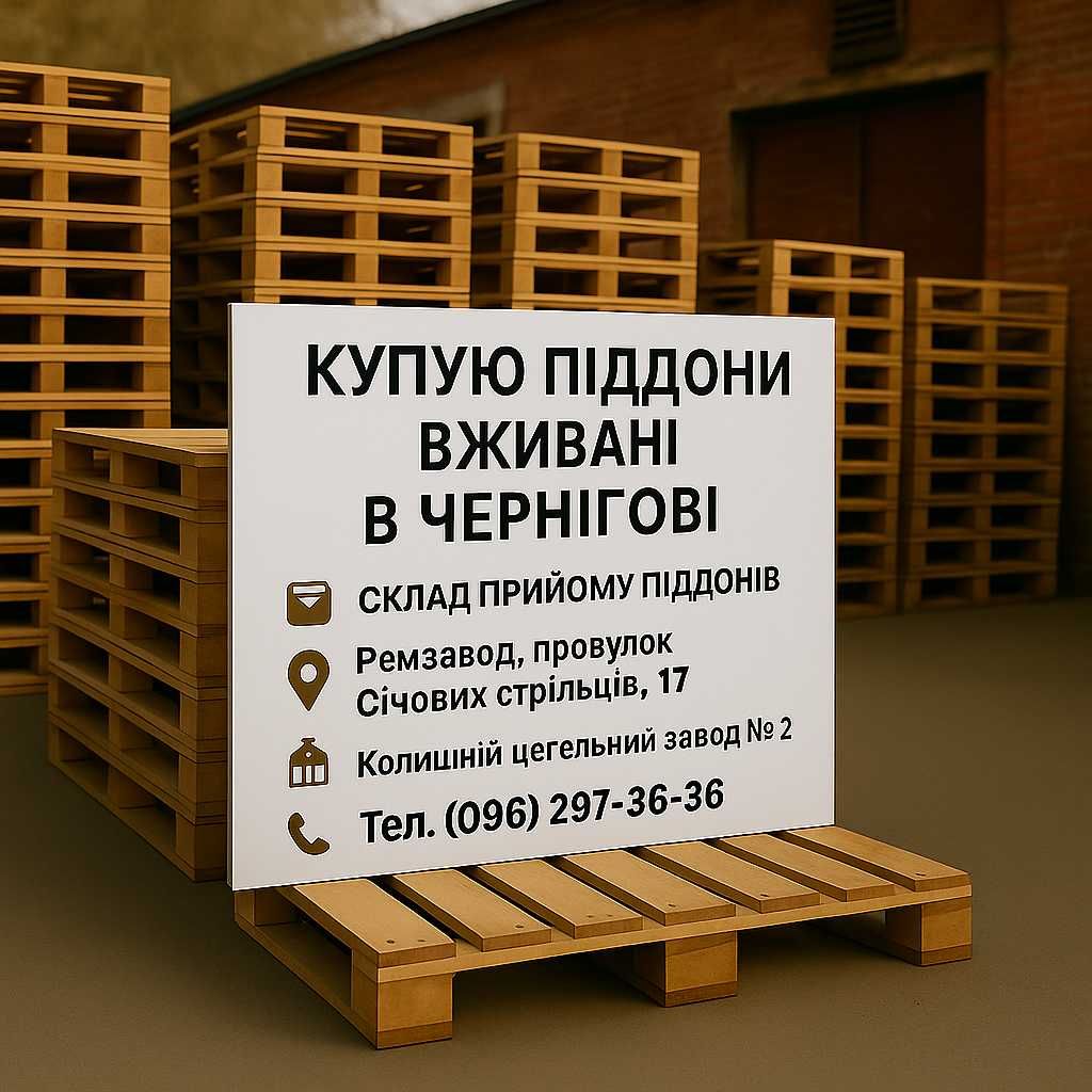 Поддон б/у піддони дерев'яні закупка. Склад на Ремзаводе.