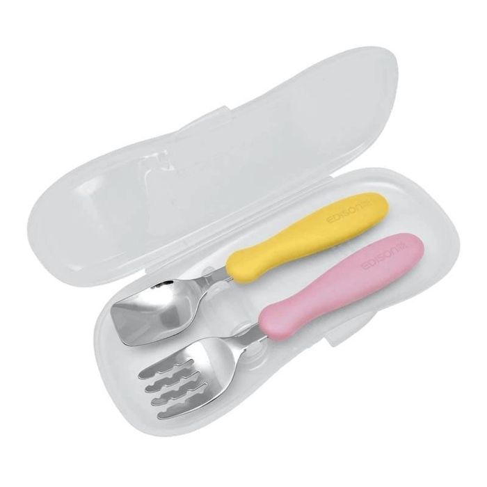 Sztućce z etui mango/peach edisonMAMA