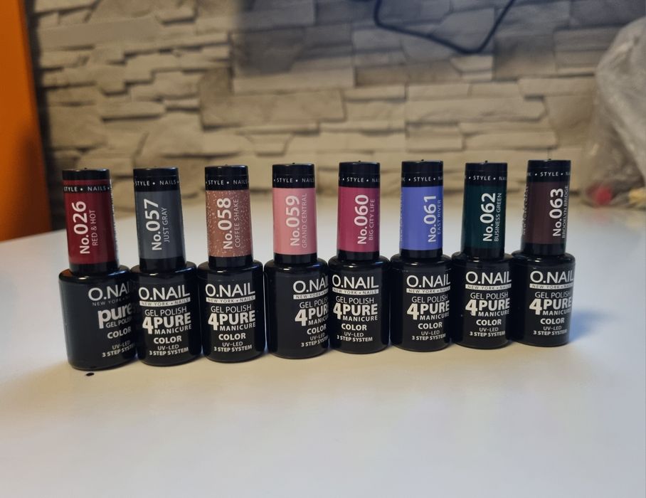 Nowe, 8 Lakierów Hybrydowych, O. Nail