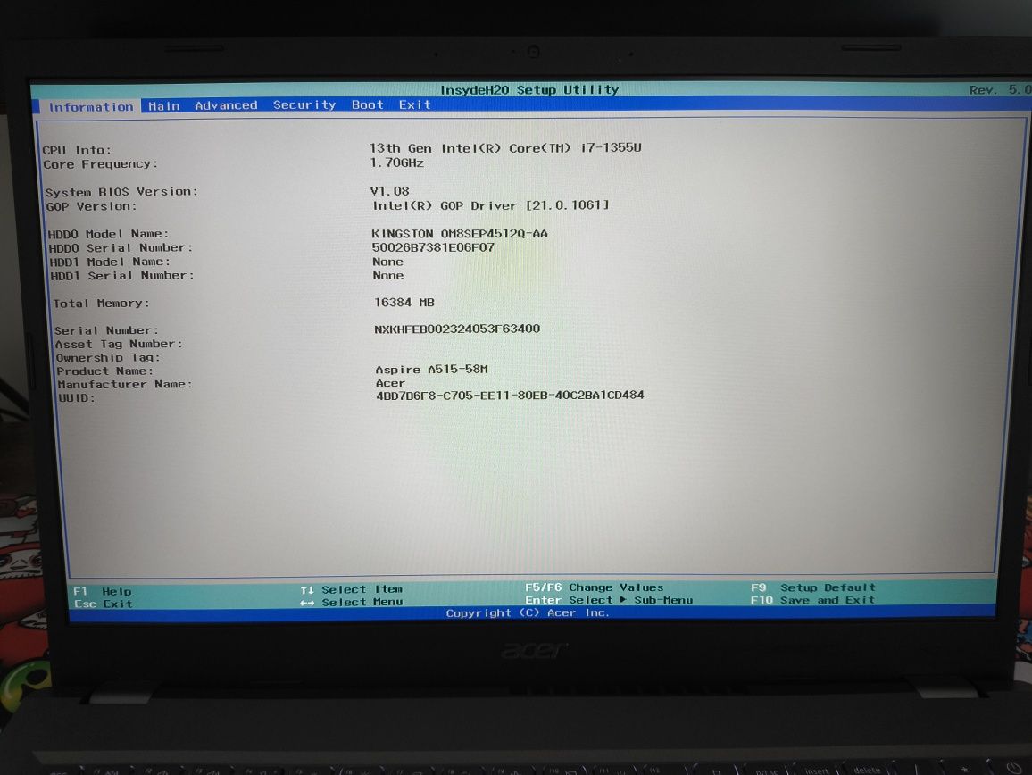 Acer A515-58M-71Z4 (i7-1355U)