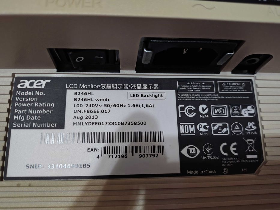 Монітор Acer B246HL / 24"