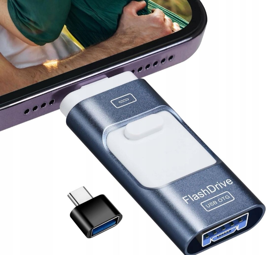 Pendrive  uniwer  USB / micro-usb  / LIGHTING + Adapter na usb -C 128G