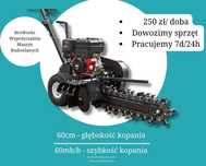 Koparka Łańcuchowa Dowozimy WYNAJEM Bruzdownica Minikoparka