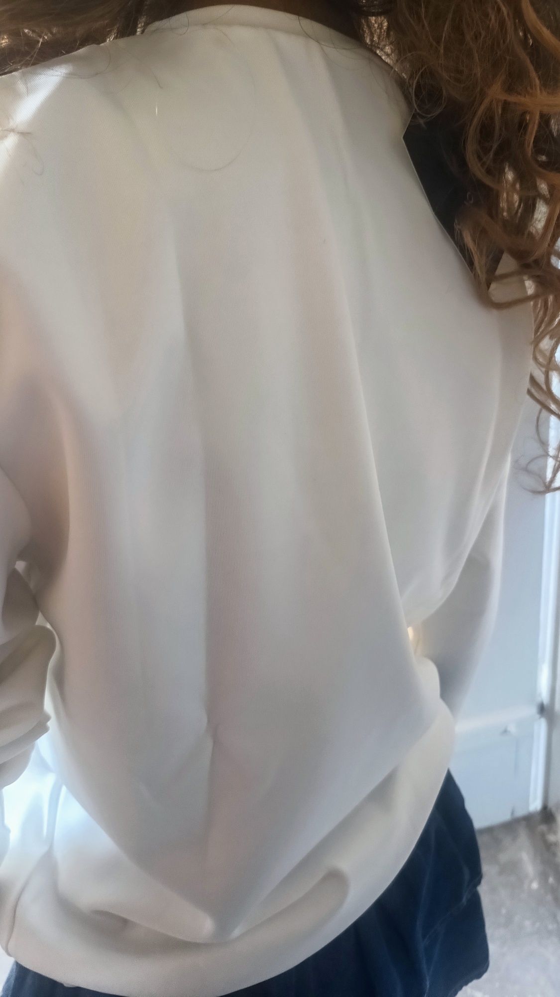 Piękna bluza w kwiaty Ecru M/L