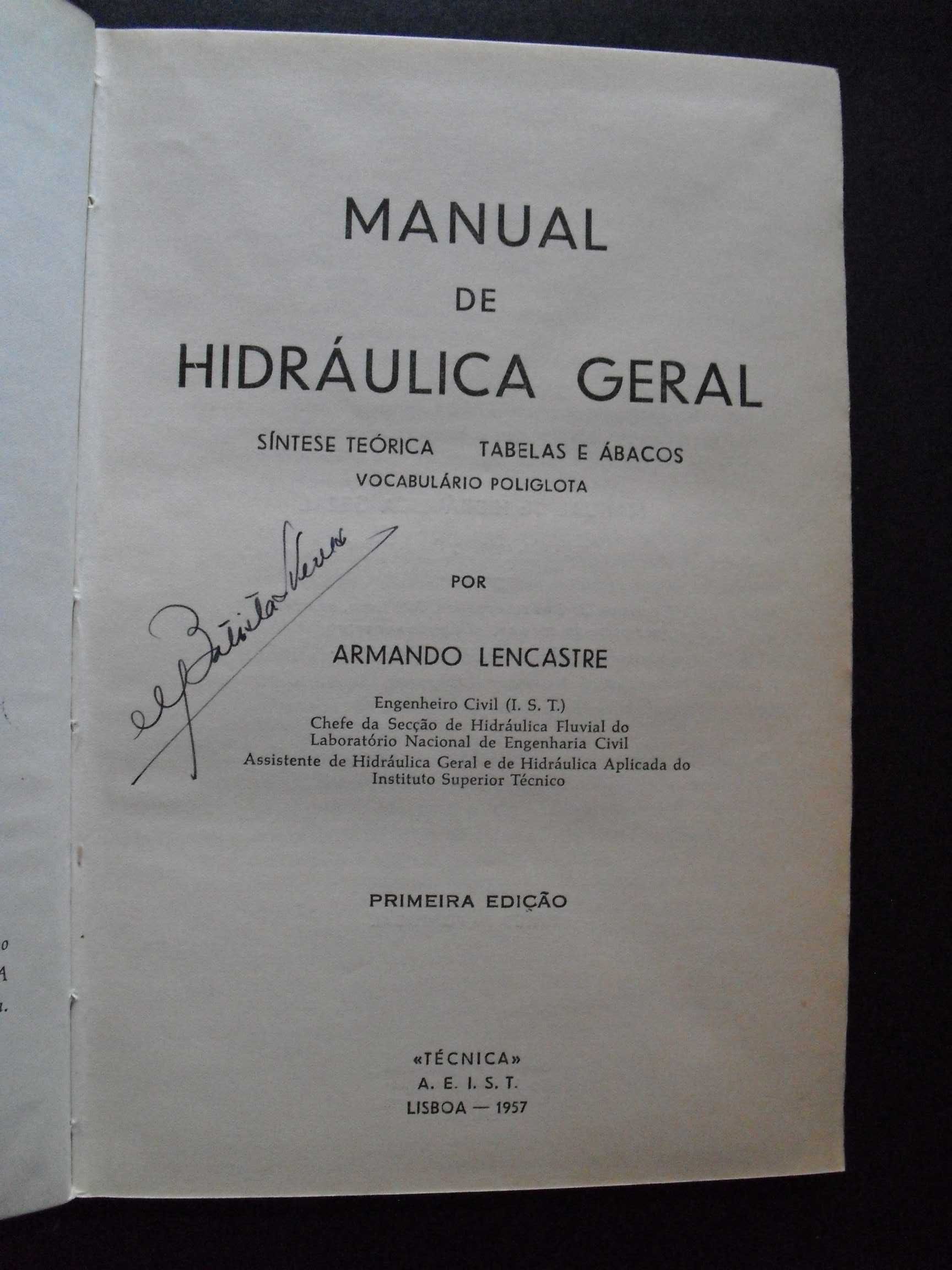 Lencastre (Armando);Manual de Hidráulica Geral-Síntese Histórica