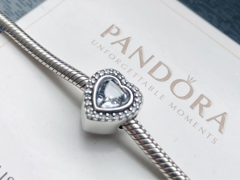 Charms do branosletki typu pandora serce nowy srebro s925