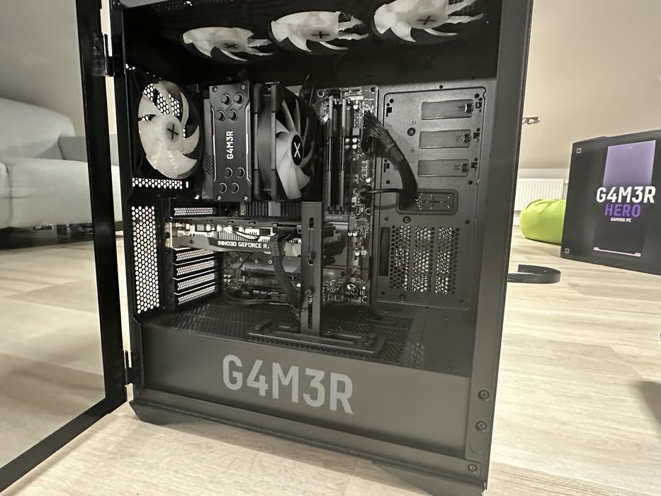 Komputer G4M3R HERO gaming pc /rtx2060/i5-12400F/16GB ram/SSD 1TB