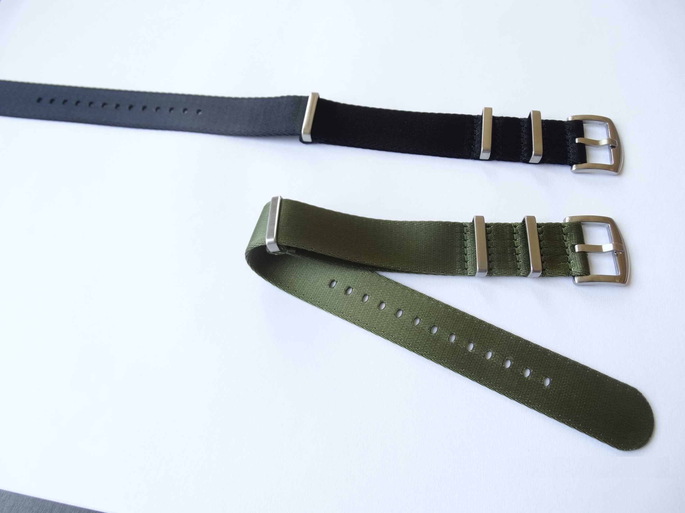 Pasek nylonowy NATO 22mm do zegarka czarny bond strap