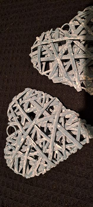 Wiklinowe serca 2 sztuki