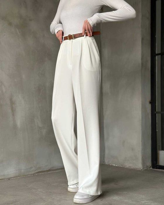 Жіночі класичні брюки палаццо прямі ділові штани