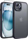 Zestaw 3w1 Etui Plecki do iPhone 15 z oraz 1x szkło ochronne czarne