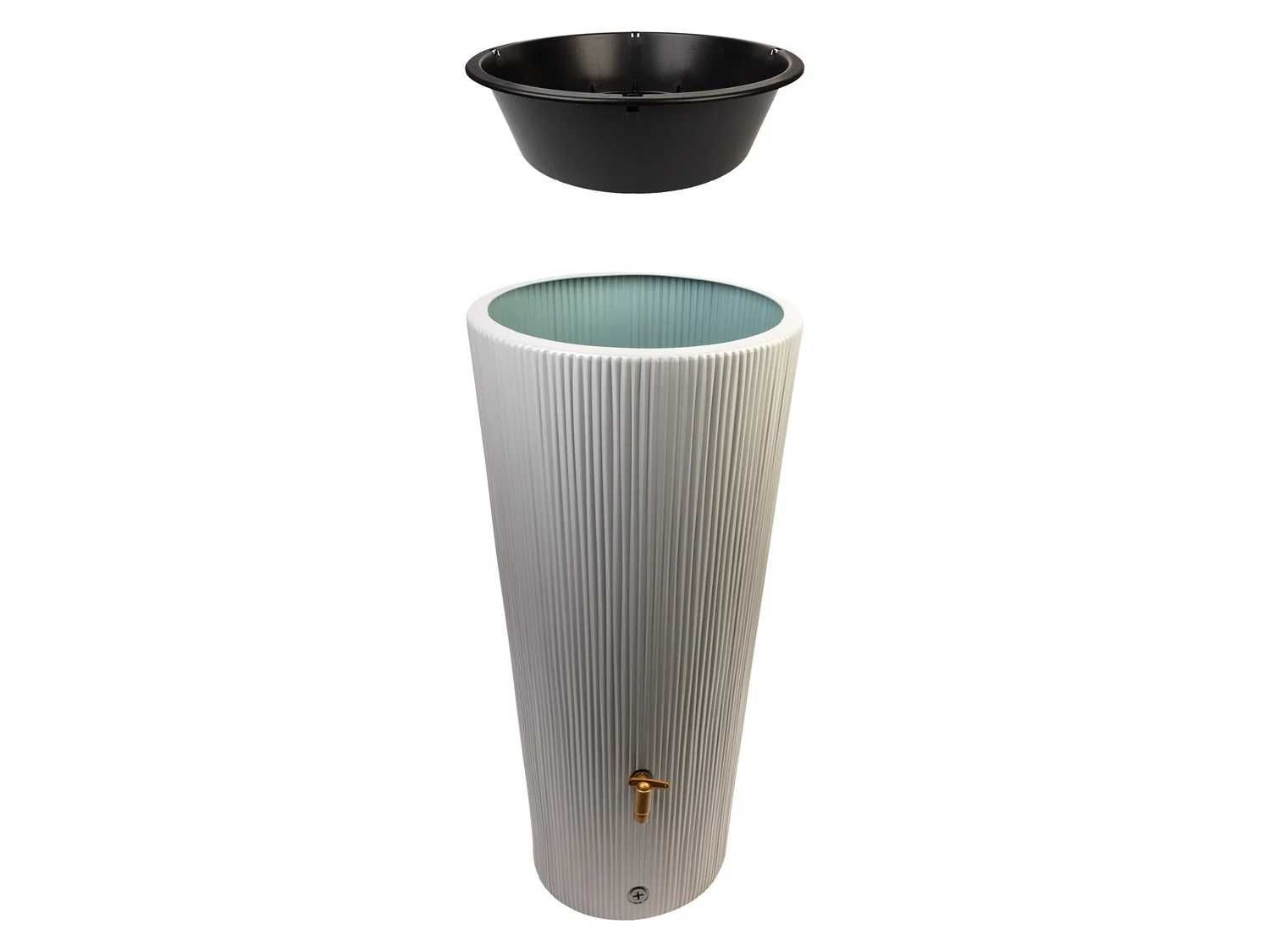 Zbiornik na wodę,deszczówkę VASO DECOR 2w1 220l szary, 4rain