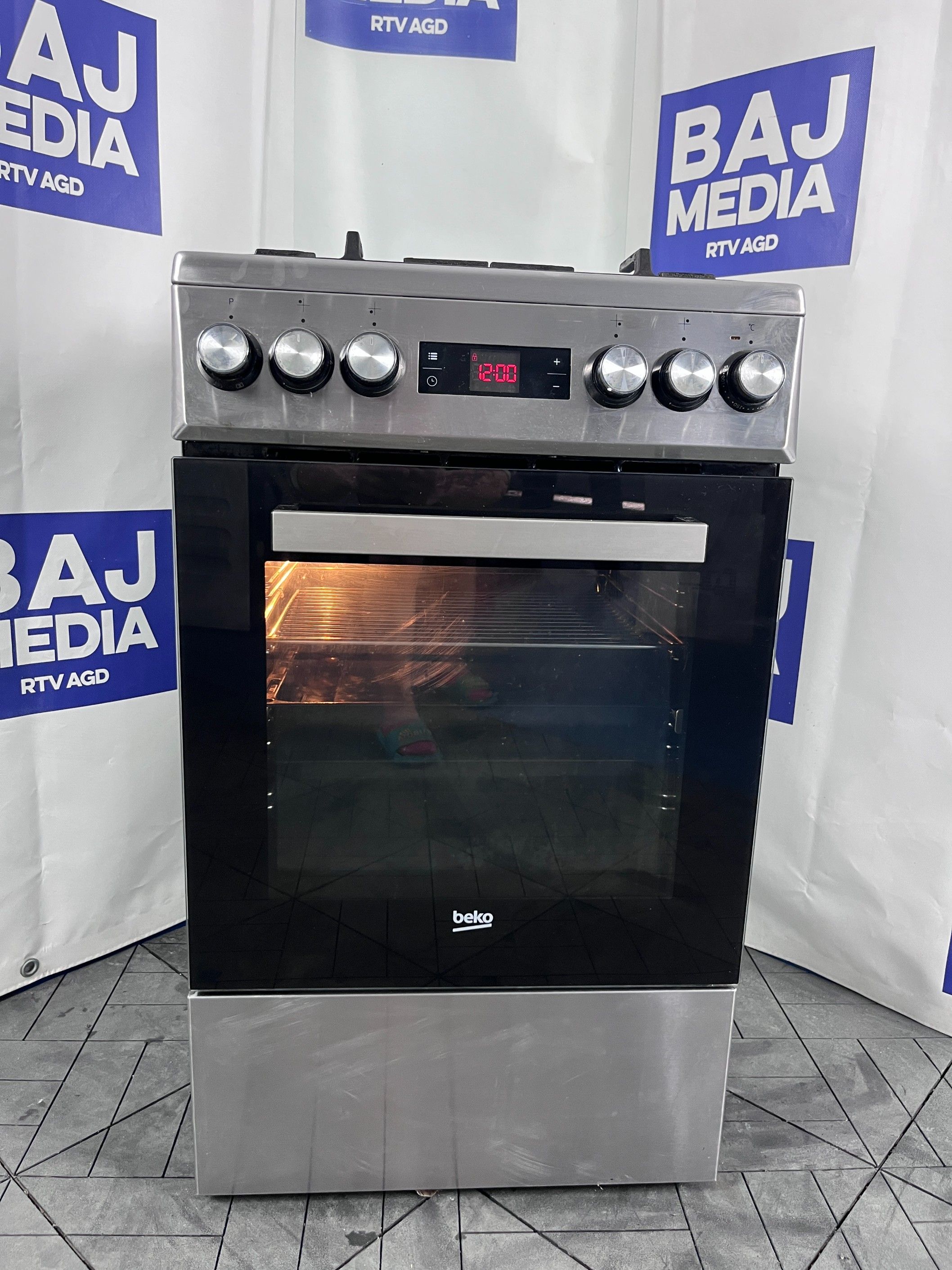 Kuchenka Gazowo-Elektryczna Termobieg Beko 50Cm / A /Dostawa/Gwarancja