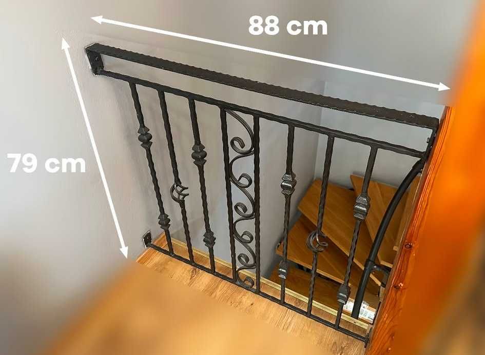 Balustrada metalowa, barierka czarna