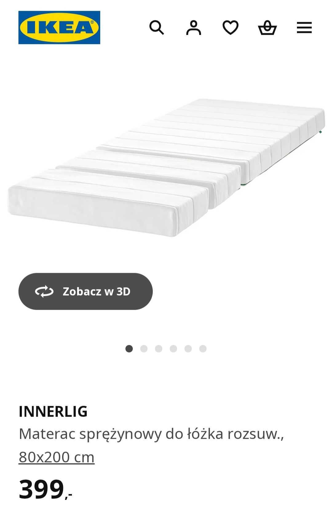 IKEA Minnen rama łóżka materac prześcieradła SOCKERBIT 2 x pojemnik