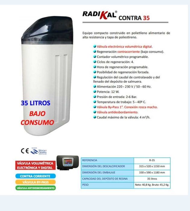 Descalcificação/ amaciador de água