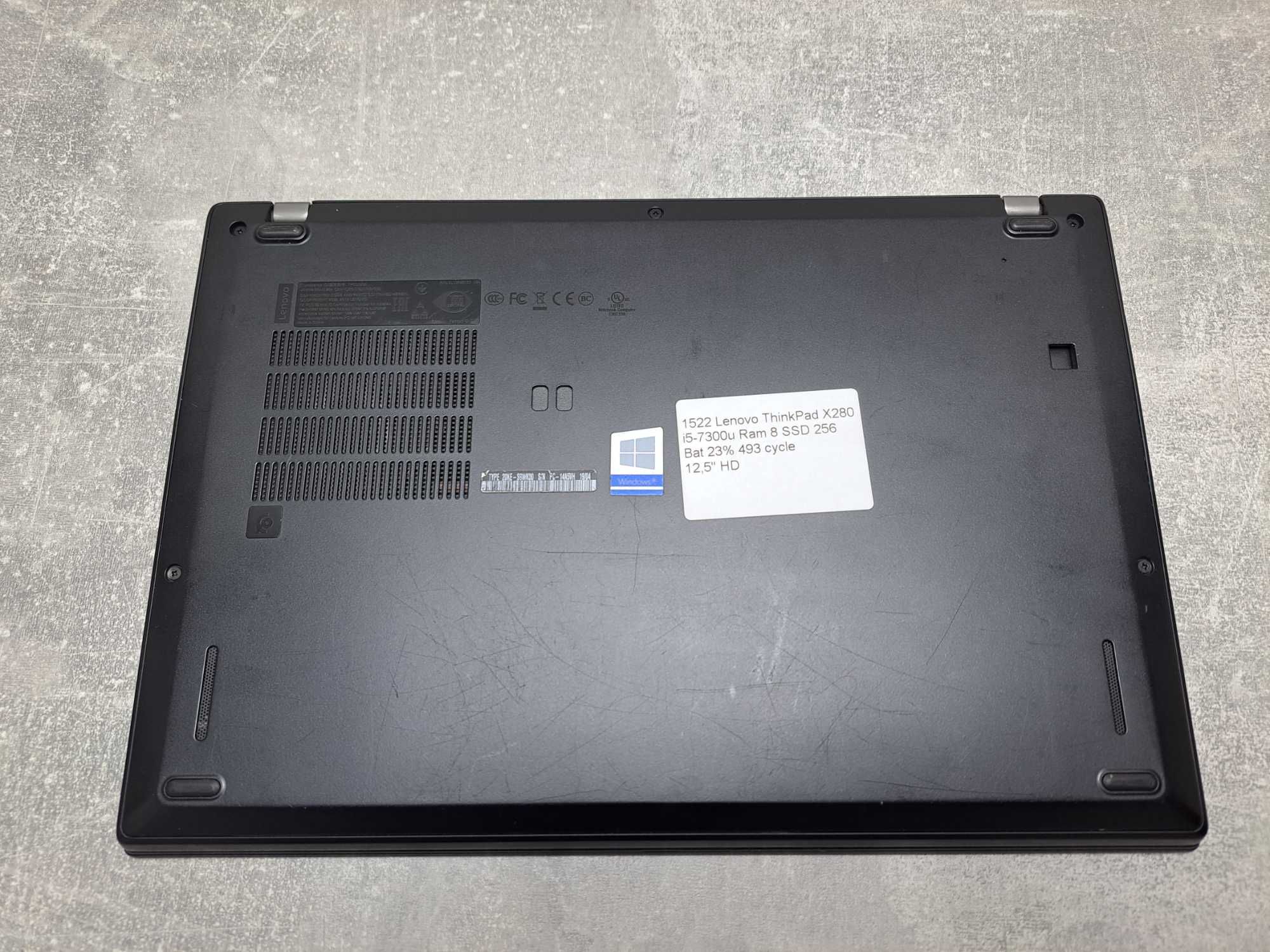 Lenovo ThinkPad X280 i5-7300U 8GBRam SSD256GB 12.5" HD