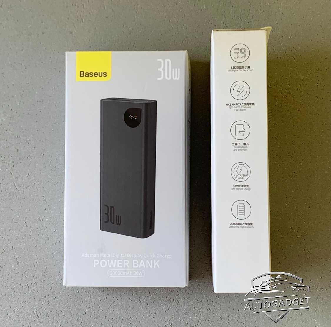 Павербанк 20000mAh 30W Baseus Adaman Metal Power Bank