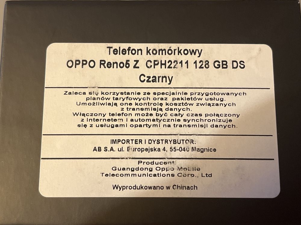 Smartfon OPPO Reno5 Z