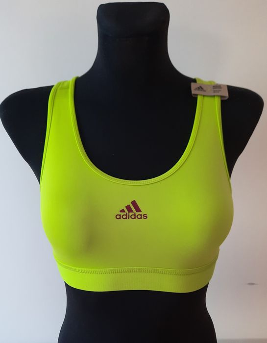 Top,biustonosz sportowy Adidas neon żółty