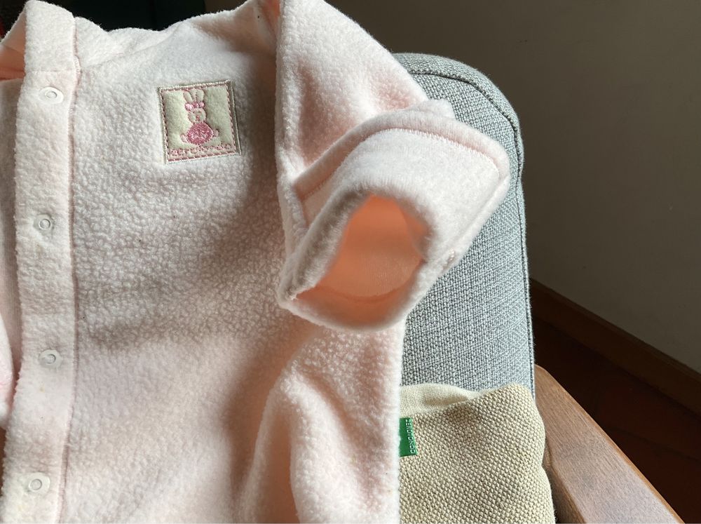 Saco-cama p/ recém-nascido, cor rosa, Benetton, tamanho único (novo)