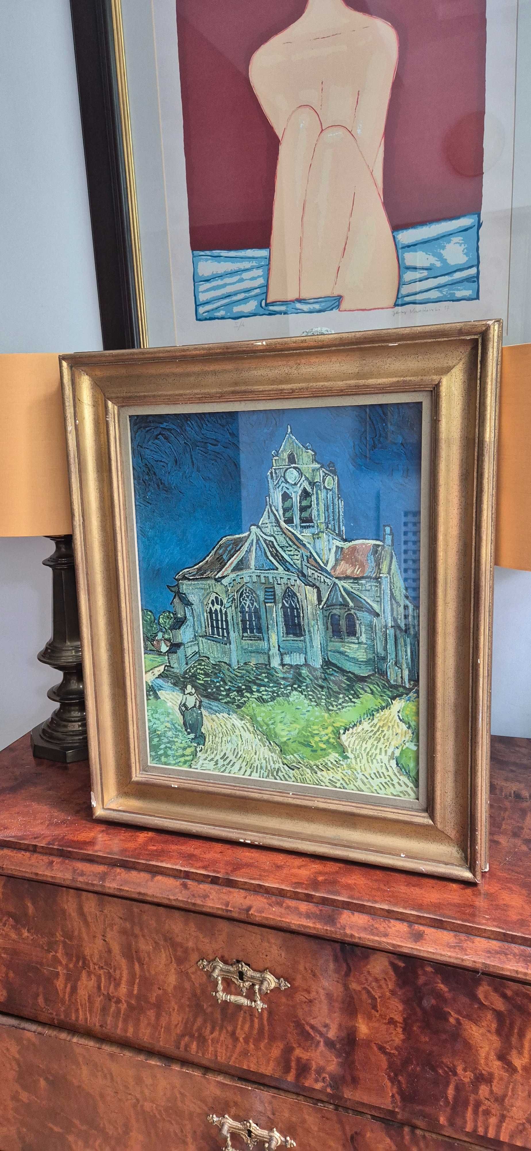 reprodukcja obrazu "Kościół w Auvers” Vincenta van Gogha dekor glamour