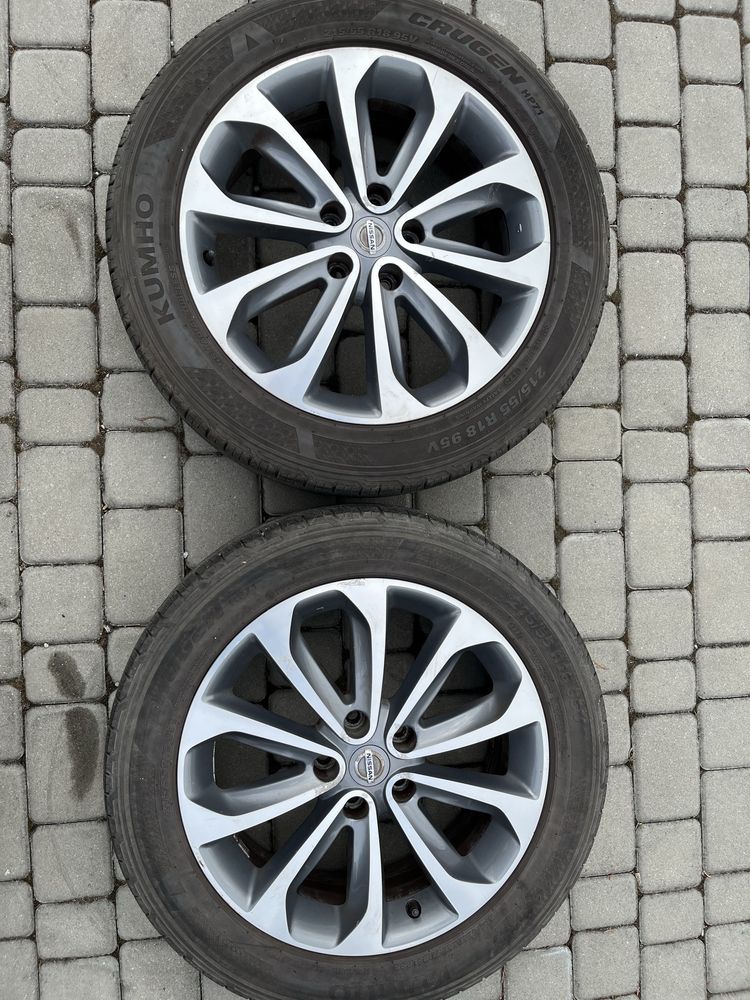 Alufelgi 5x114,3 18 cali Nissan Qashqai X-trail Juke opony 215/55/18