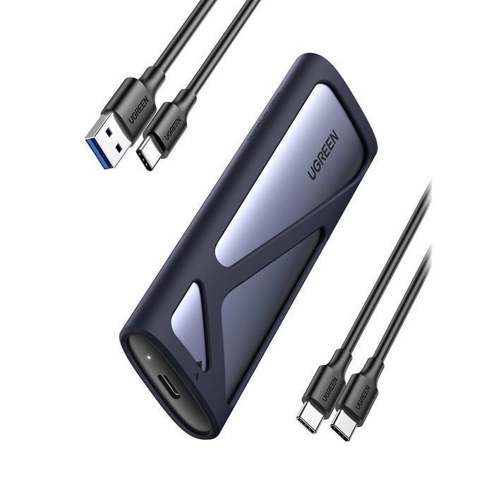 Ugreen kieszeń na dysk SSD M.2 obudowa dysku USB 3.2 Gen 2 szary