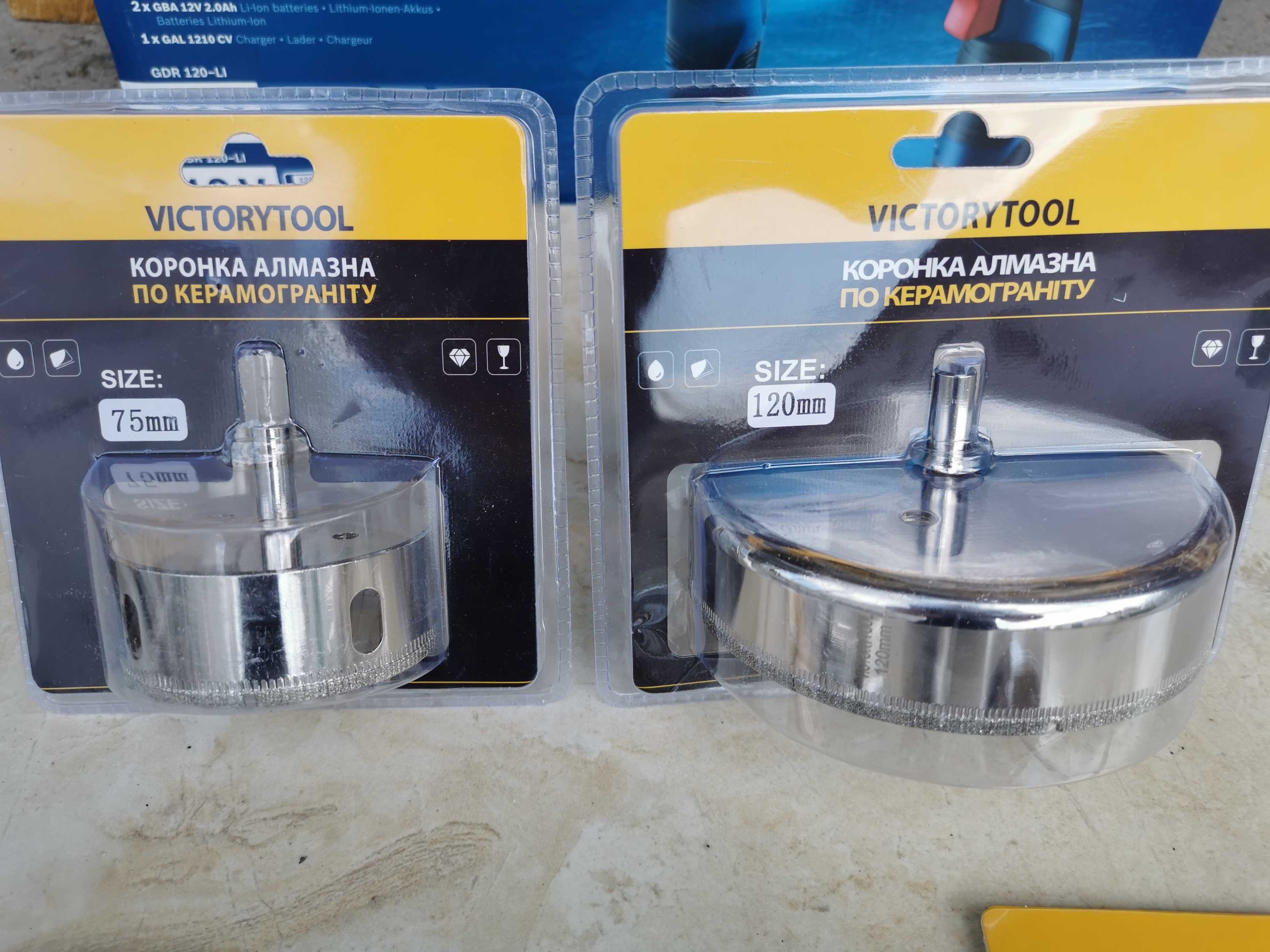 Алмазные коронки по плитке и керамограниту VICTORYTOOL все размеры