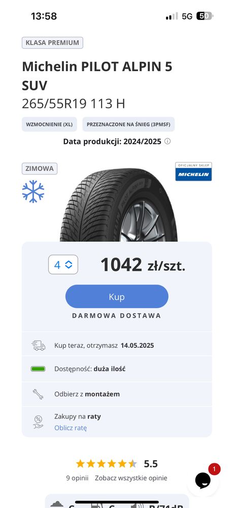 Kola Zima Mercedes GL , ML , GLE Michelin Pilot 5