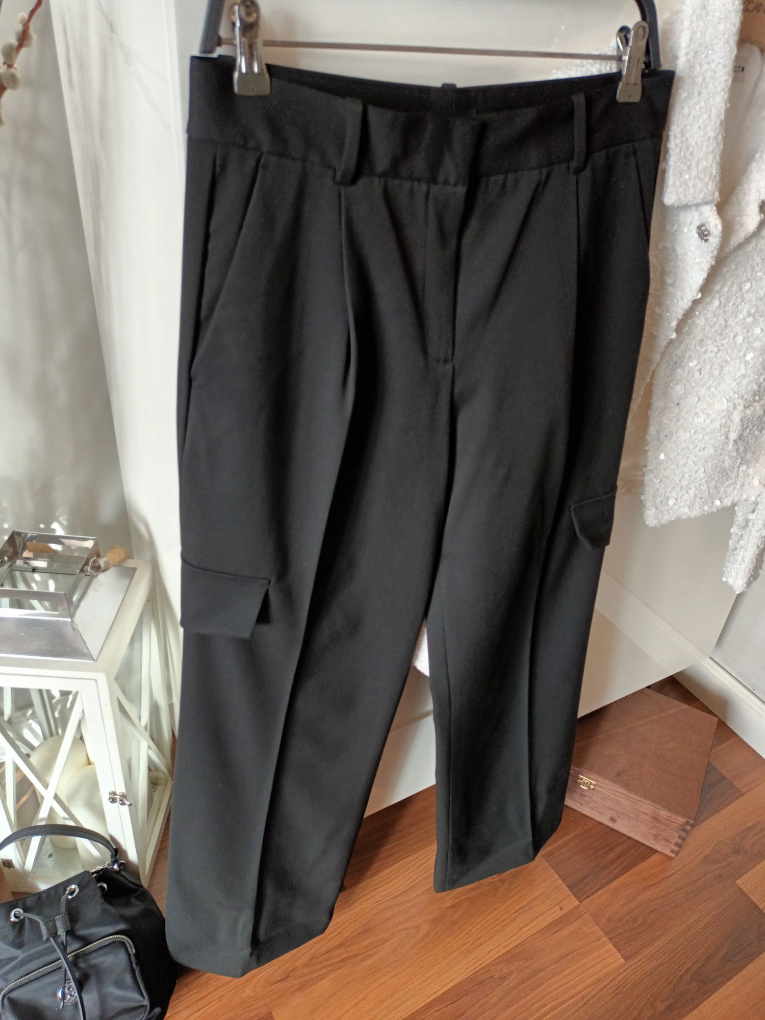 Spodnie cargo straight Massimo Dutti