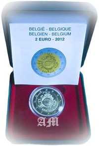 BÉLGICA - 2€ Comemorativa de 10 anos do Euro - PROOF