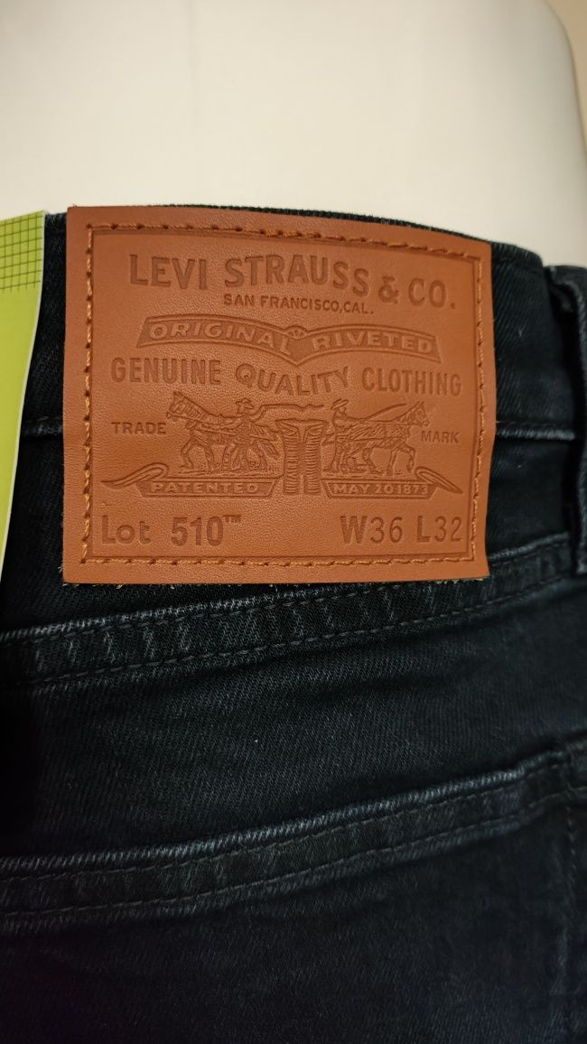 Levi's 510 Skinny Hello Friend Adv wyprzedaż męskie jeansy rurki 36/32