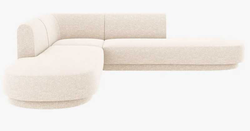 Sofa narożna dwustronna 5-os. Miley Micadoni Szenil beż 248x248x70cm