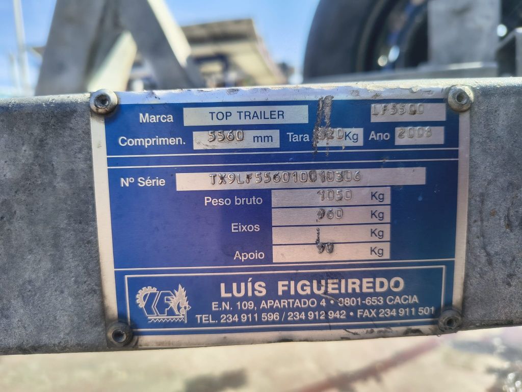 Atrelado Barco Luis Figueiredo 1050kg eixo 960kg