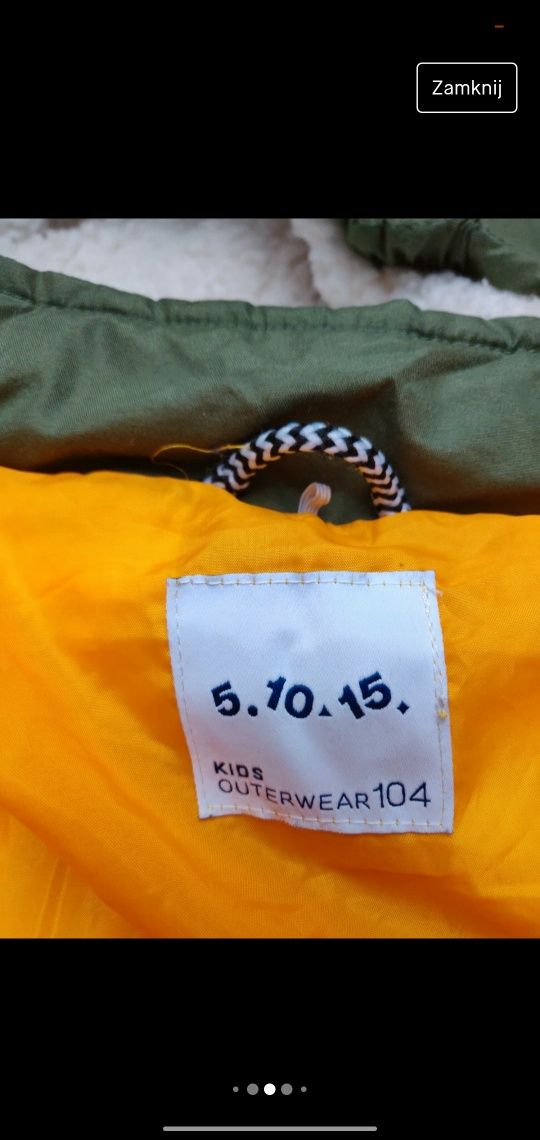 Komplet kurtka i bluza chłopięca 5.10.15 na 104 cm