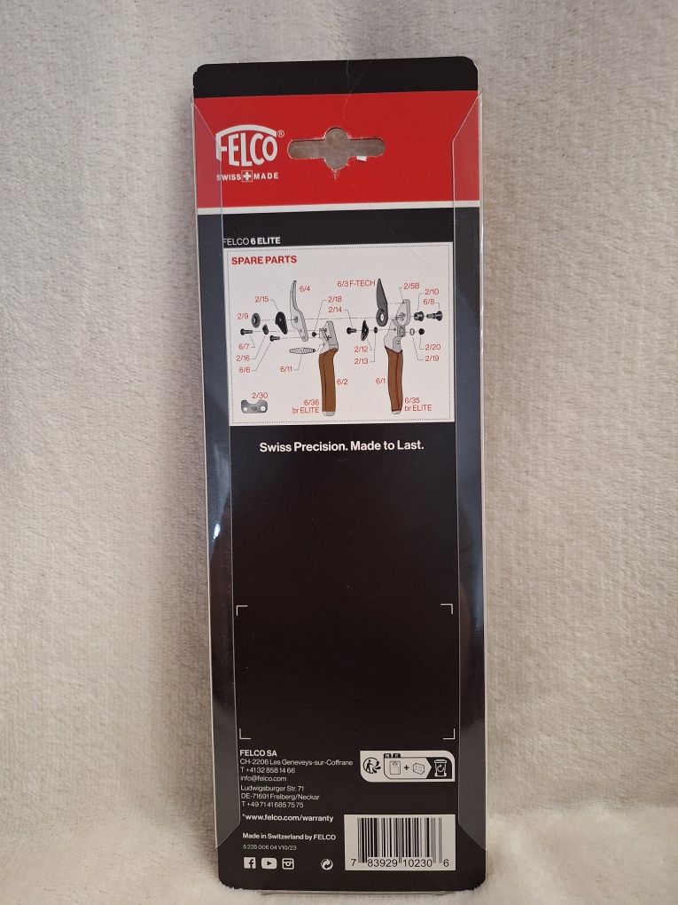 Sekator Felco 6 Elite rękojeść pokryta skórą