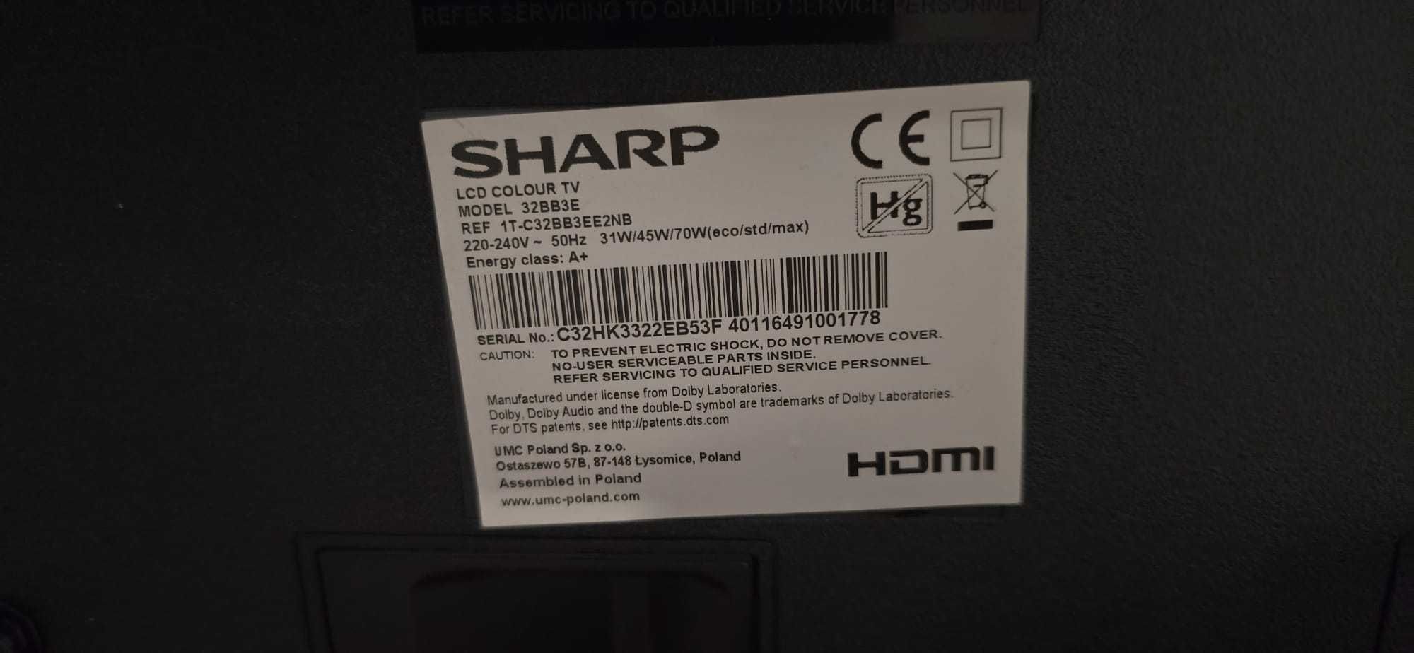 Sharp 32BB3E  32"LED  DVB-T2