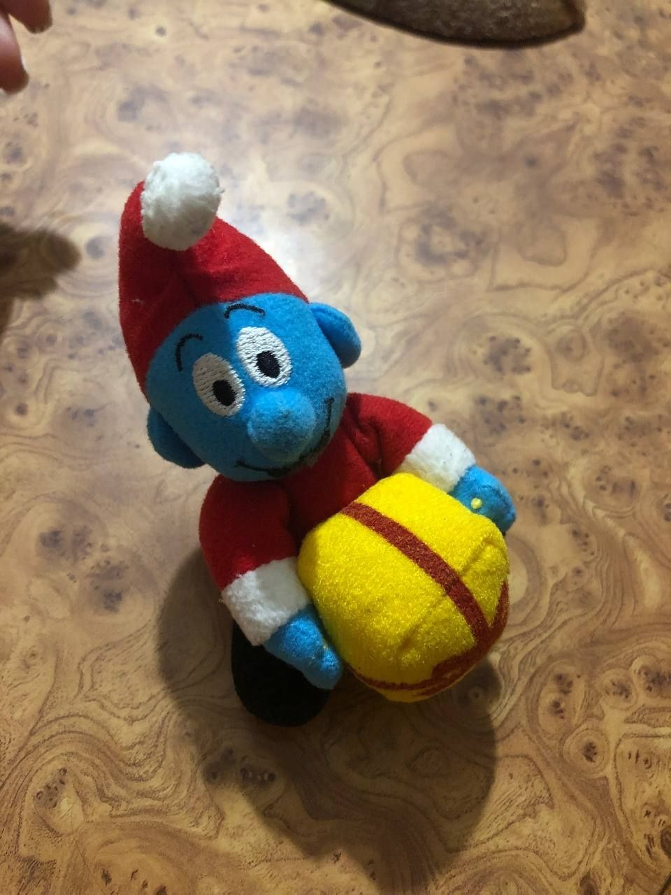 Мягка новорічна іграшка Смурфик Санта попригунчик 2000р.у