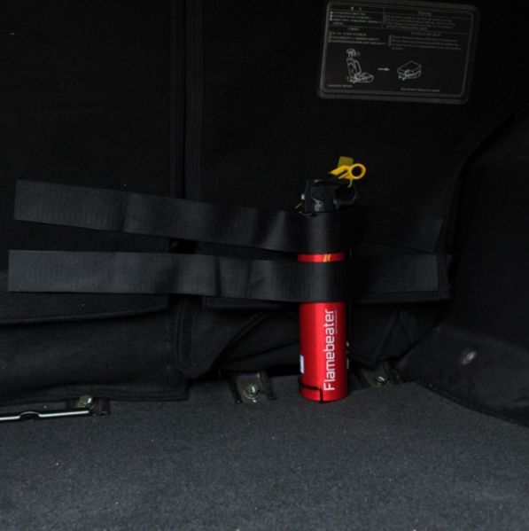 Стрічка органайзер в багажник автомобіля, липучка в чорному кольорі