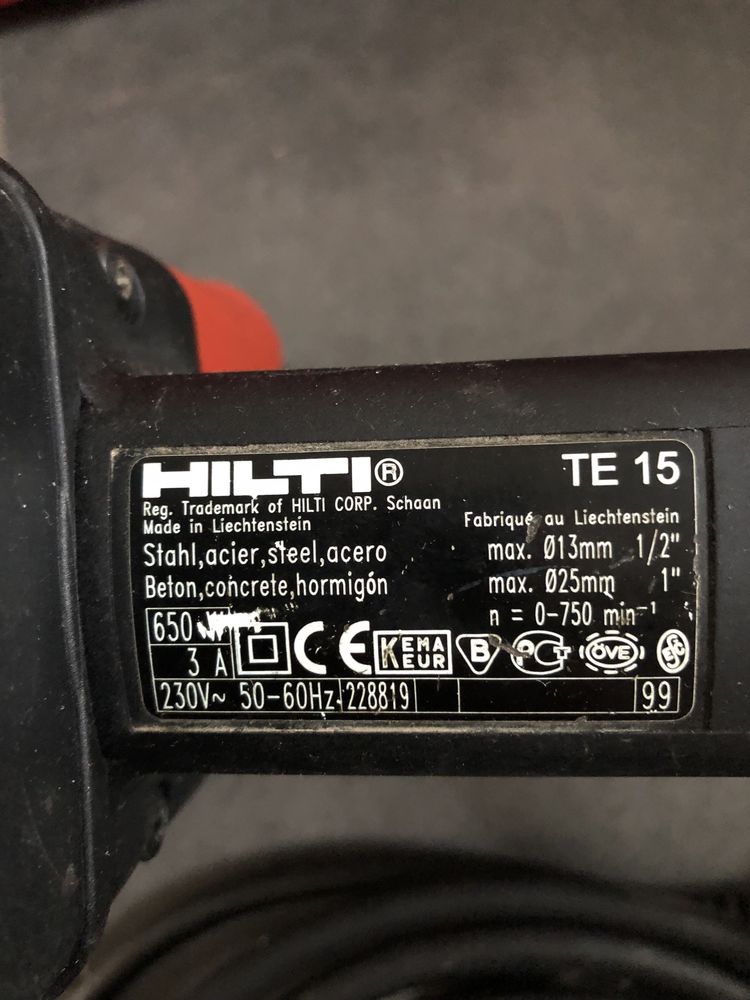 Мережевий перфоратор Hilti TE 15