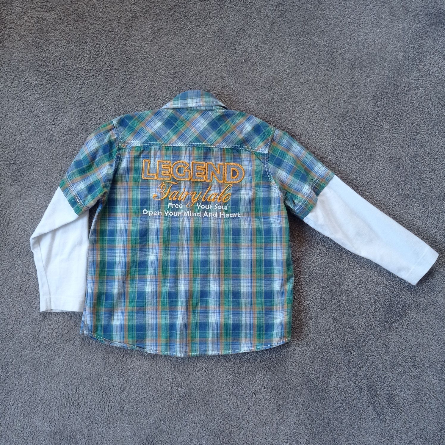 Koszula w kratkę dla chłopca. p.nuts. 116 cm