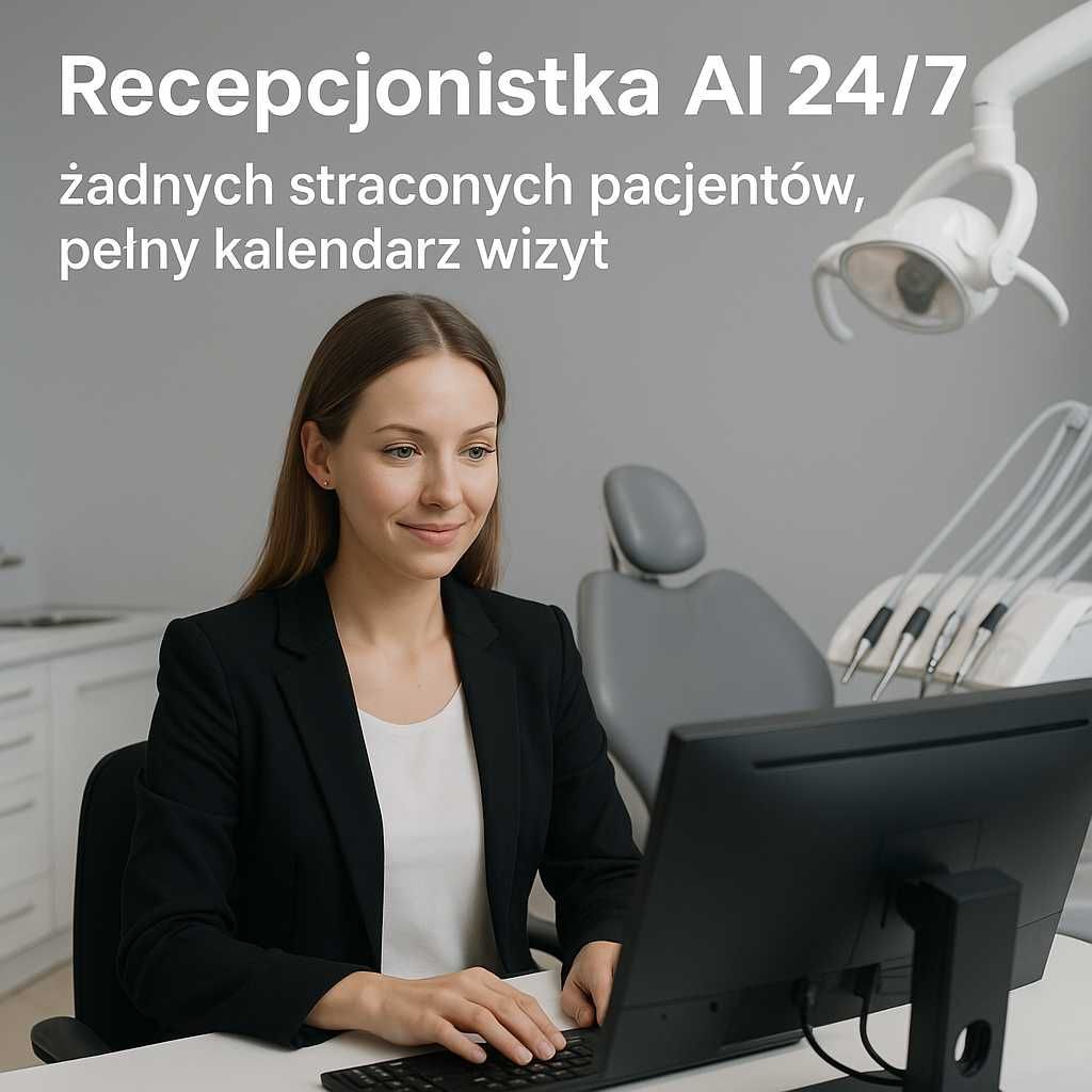 Recepcjonistka AI 24/7 – więcej pacjentów, pełny kalendarz