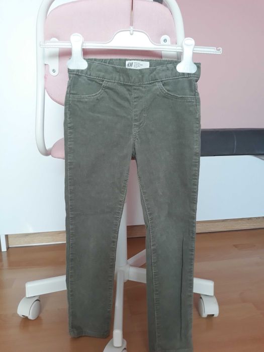 Sztruksowe spodnie H &M,dla dziewczynki 116